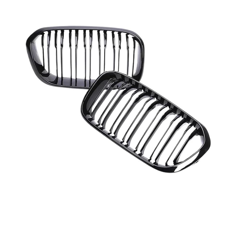 UIBHGVFG Sport Kühlergrill Frontstoßstangengrill Für 1er F20 F21 LCI 2015–2019, Einsatzgrills, Glänzendes Schwarz, Refting-Grillzubehör Lamellen Kühlergrill von UIBHGVFG