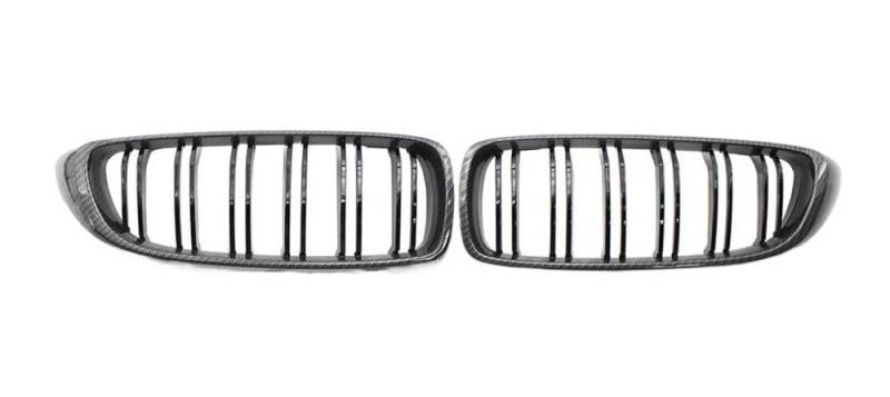 UIBHGVFG Sport Kühlergrill Frontstoßstangengrill Für 4er-Serie Für F32 Für F33 Für F36 Für M3 Für F80 Für M4 Für F82 2013–2019 Zubehör Mit Zwei Lamellen In Glänzendem Schwarz Lamellen Kühlergrill von UIBHGVFG