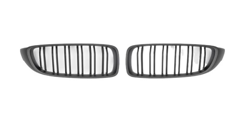 UIBHGVFG Sport Kühlergrill Frontstoßstangengrill Für 4er-Serie Für F32 Für F33 Für F36 Für M3 Für F80 Für M4 Für F82 2013–2019 Zubehör Mit Zwei Lamellen In Glänzendem Schwarz Lamellen Kühlergrill von UIBHGVFG