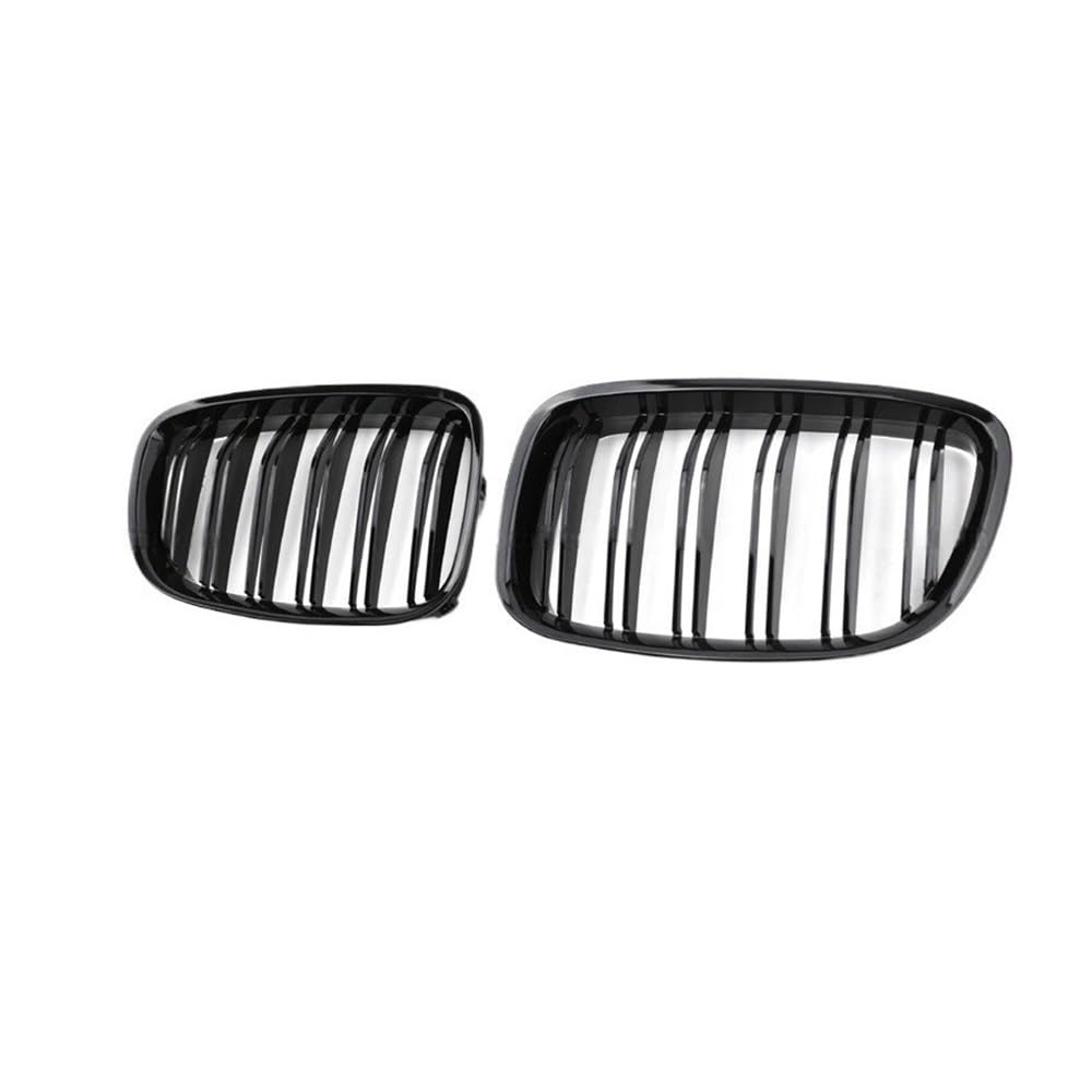 UIBHGVFG Sport Kühlergrill Frontstoßstangengrill Für 5er GT F07 2010–2015, Glänzend Schwarz, Dual-Line-Grill, Auto-Styling-Gitter, Ersatz Lamellen Kühlergrill von UIBHGVFG