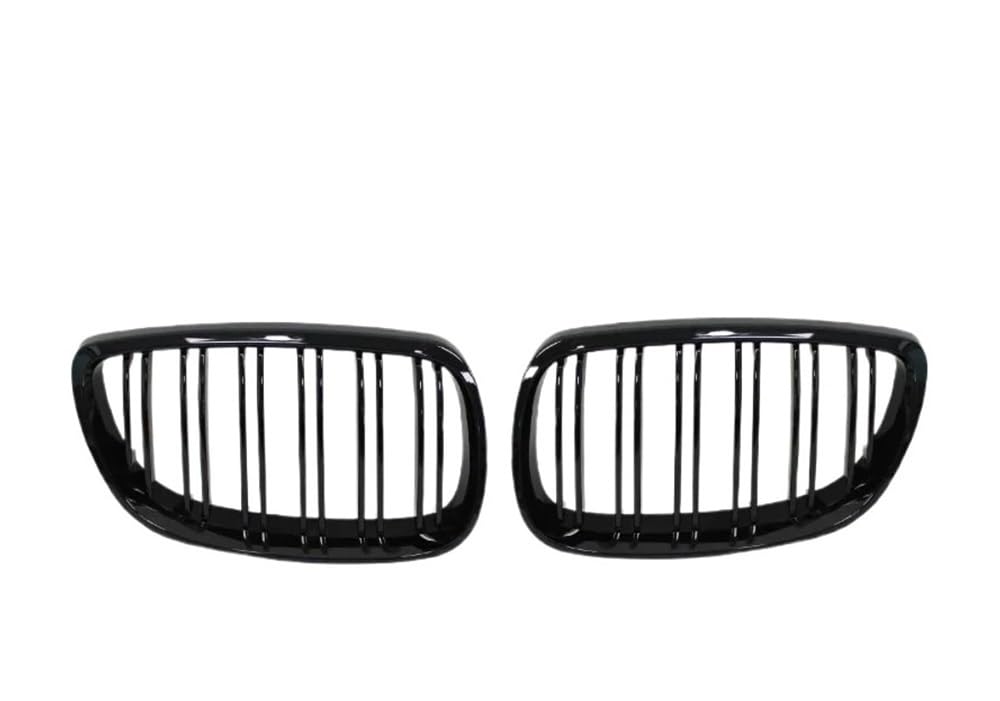 UIBHGVFG Sport Kühlergrill Frontstoßstangengrill Für E92 E93 M3 2006–2009, Glänzend Schwarz, Dual-Line-Grill, Auto-Styling-Gitter, Ersatzteil Lamellen Kühlergrill von UIBHGVFG