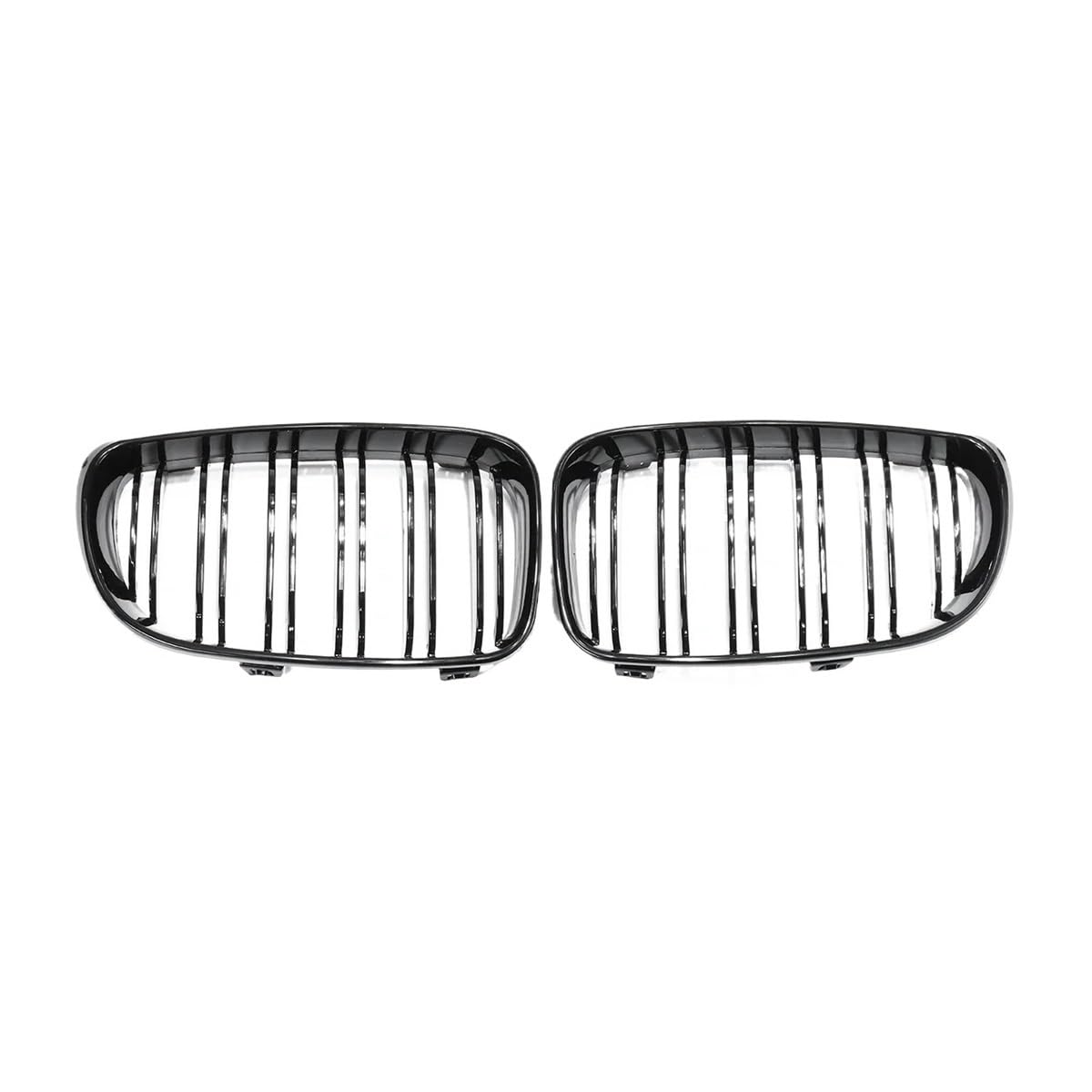 UIBHGVFG Sport Kühlergrill Für 1er E81 E87 128i 130i 135i 2004–2013 Frontstoßstangengrill, 1 Paar Doppellamellengrill, Glänzend Schwarzer Kühlergrill Lamellen Kühlergrill von UIBHGVFG