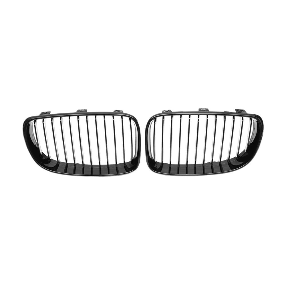 UIBHGVFG Sport Kühlergrill Für 1er-Serie E81 E82 E87 E88 2D 4D 2007–2013, Paar ABS-Seiten-Frontngitter In Glänzendem Schwarz Lamellen Kühlergrill von UIBHGVFG