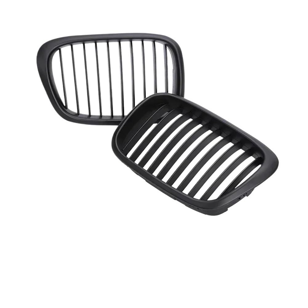 UIBHGVFG Sport Kühlergrill Für 5er E39 1997–2003, glänzend schwarzer Refting-Kühlergrill, Auto-Ersatz-Frontstoßstange, schwarzes Gril Lamellen Kühlergrill von UIBHGVFG