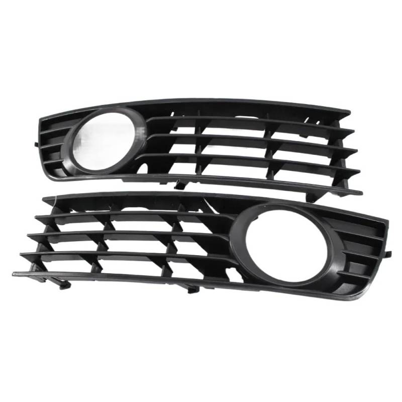 UIBHGVFG Sport Kühlergrill Für A4 B6 2001-2005 Nebelscheinwerfergitter ABS L/R Frontstoßstange Nebelscheinwerfergitter 8E0807681 8E0807682 Lamellen Kühlergrill von UIBHGVFG