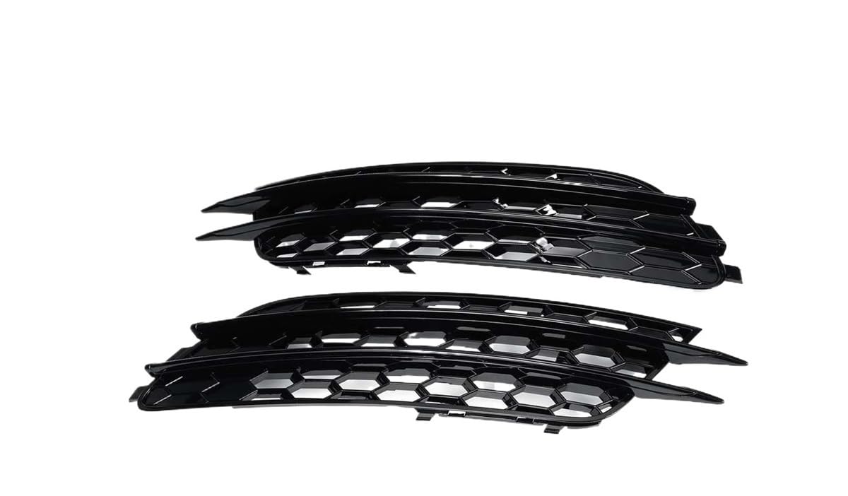 UIBHGVFG Sport Kühlergrill Für A6 Für C7 Limousine 2012-2015 Frontschürze Nebel Licht Kühlergrill 1 Paar Auto Honeycomb Hex Nebel Lampe Waben Gitter Lamellen Kühlergrill von UIBHGVFG