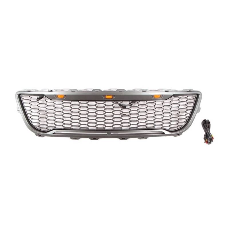 UIBHGVFG Sport Kühlergrill Für Ford F150 1999–2003 Grill mit Lichtern, Modifikation, Upgrade der Frontstoßstange, Grill, Auto-Stoßstangenhaube, Netzabdeckung Lamellen Kühlergrill von UIBHGVFG