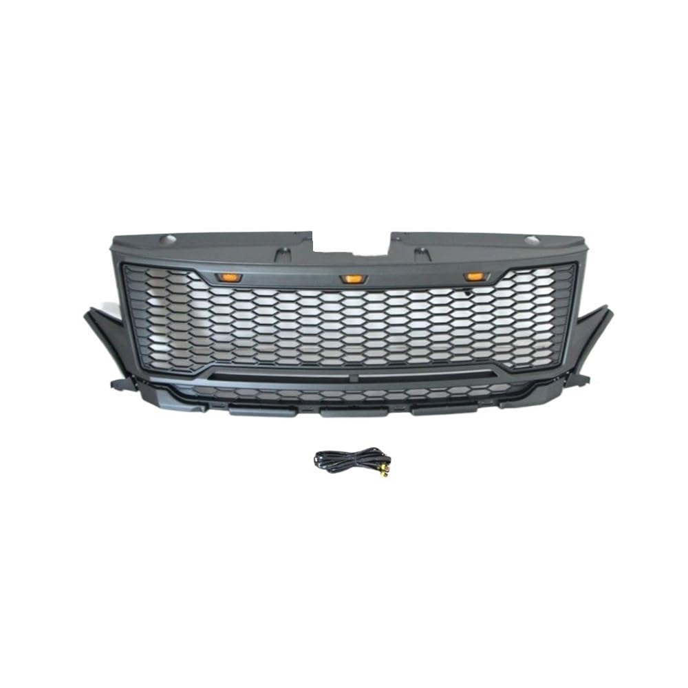 UIBHGVFG Sport Kühlergrill Geändert Stil Mesh Mit Licht Grill Für Ford Für Edge 2011-2014 Auto Front Stoßstange Gitter Oberen Grills Grille Lamellen Kühlergrill von UIBHGVFG