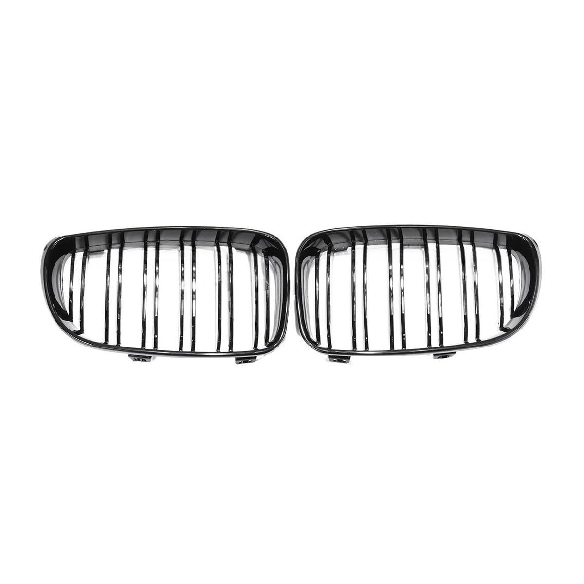 UIBHGVFG Sport Kühlergrill Glänzend Schwarz Frontstoßstangengrill Grillhaube Mesh Double Line Grills Für E81 E87 E82 E88 128I 130I 135I 2008–2013 Lamellen Kühlergrill von UIBHGVFG