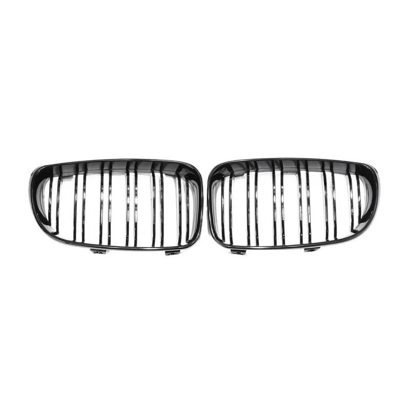 UIBHGVFG Sport Kühlergrill Glänzend Schwarz Frontstoßstangengrill Grillhaube Mesh Double Line Grills Für E81 E87 E82 E88 128I 130I 135I 2008–2013 Lamellen Kühlergrill von UIBHGVFG