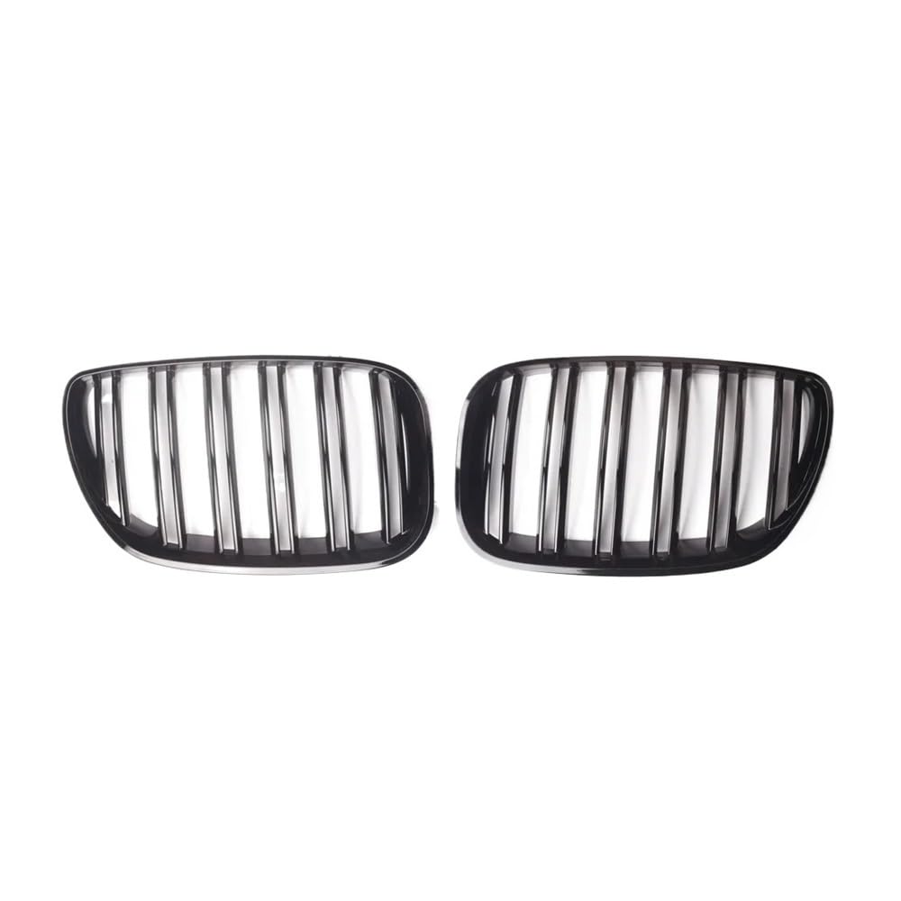 UIBHGVFG Sport Kühlergrill Glänzend Schwarze Doppellinien-Grills Vorne Oben Für X5 E53 SUV 2004–2006, Sport 4D LCI-Grillzubehör Lamellen Kühlergrill von UIBHGVFG