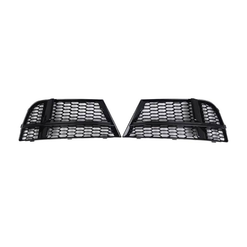 UIBHGVFG Sport Kühlergrill Glanzschwarze Waben-Frontstoßstange, Nebelscheinwerfer-Lünette, Grillabdeckung Für A3 Für 8V Für S-LINE Sedan SPORTBACK CABRIOLET 2017-2019 Lamellen Kühlergrill von UIBHGVFG