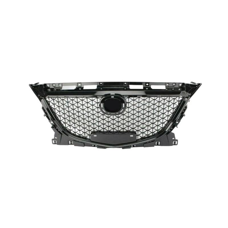 UIBHGVFG Sport Kühlergrill Grill Frontgrill Für Mazda 3 Für Axela 2014-2016 Schwarz Honeycomb Stil Auto Oberen Stoßfänger Ansaughaube Mesh Grid Body Kit Lamellen Kühlergrill von UIBHGVFG