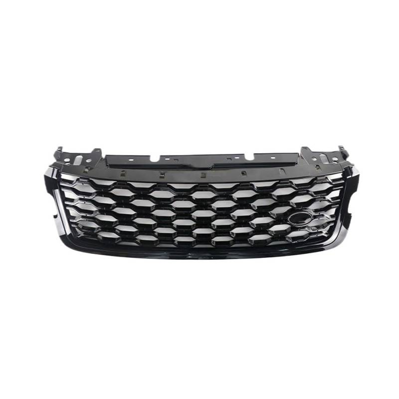 UIBHGVFG Sport Kühlergrill Grill Helles Schwarz Gitter Für Velar L560 2017-2024 Grille Auto Zubehör Auto Stoßstange Haube Mesh Abdeckung Lamellen Kühlergrill von UIBHGVFG