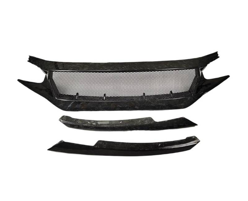 UIBHGVFG Sport Kühlergrill KOHLENSTOFFFASER-Glas-FRONTVERKLEIDUNGSKÖRPER-KIT FÜR Civic FÜR FK7 FÜR FK8 FÜR Type-R FÜR FRP FÜR Civic FC JS N1 FRONTSTOßSTANGENGRILLS Lamellen Kühlergrill von UIBHGVFG