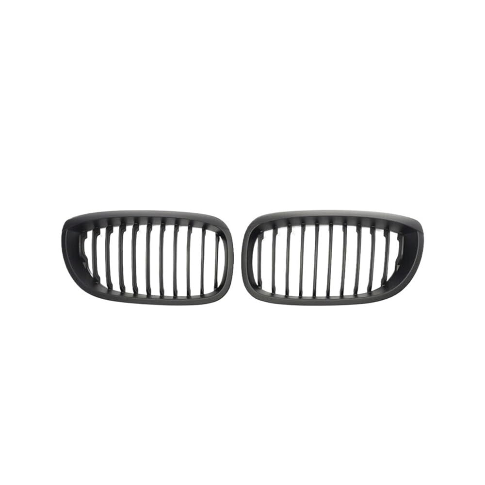 UIBHGVFG Sport Kühlergrill Mattes Doppellinien-Frontstoßstangengitter Für 3er E46 2-Türer 2002–2004, Ganz In Schwarz, Doppellamellen-ngrill Lamellen Kühlergrill von UIBHGVFG