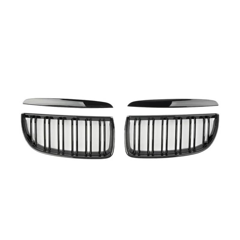 UIBHGVFG Sport Kühlergrill Mattschwarzer Kühlergrill, Glänzend Schwarze Auto-Frontstoßstangengitter Für 3er E90 E91 323I 328I 335I 330I 325I 2005–2008 ABS Lamellen Kühlergrill von UIBHGVFG