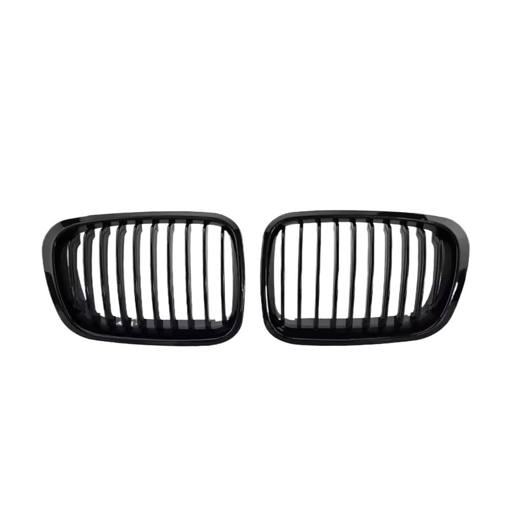 UIBHGVFG Sport Kühlergrill Obere Gitter Im Single-Line-Stil Für E46 4-Türer 320i 323i 325i 328i 330i 1998–2001. Frontstoßstangengrill Mit Doppelter Linie Lamellen Kühlergrill von UIBHGVFG