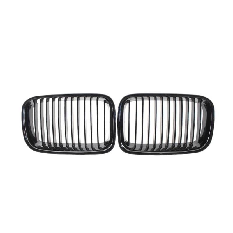 UIBHGVFG Sport Kühlergrill SCHWARZER Kühlergrill ABS vorne Ersatz-Motorhaubengrill für E36 318i 323i 325i 320i 328i 1997–1999 Lamellen Kühlergrill von UIBHGVFG