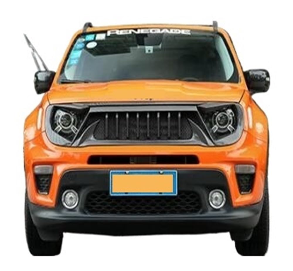 UIBHGVFG Sport Kühlergrill Schwarzer Grill für Renegade 2015–2020, Upgrade-Lufteinlass-Styling, ABS-Grill, Frontstoßstangenschutz Lamellen Kühlergrill von UIBHGVFG