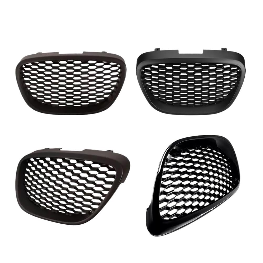 UIBHGVFG Sport Kühlergrill Schwarzer Mesh-Grill Ohne Emblem, Schwarzer Wabengrill Vorne Für Seat Für Leon MK2 1P 2006–2009 Lamellen Kühlergrill von UIBHGVFG