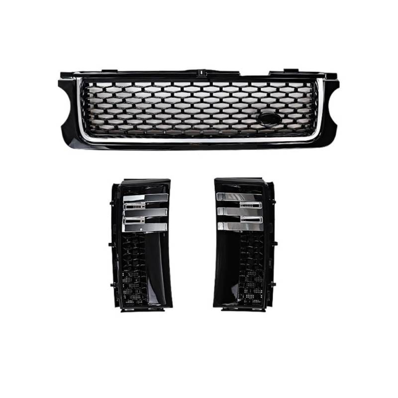 UIBHGVFG Sport Kühlergrill Seite Vent Grille Dekoration Grill Front Stoßstange Grille Mittel Panel Für Range Für Rover Für Vogue L322 2010-2012 Lamellen Kühlergrill von UIBHGVFG