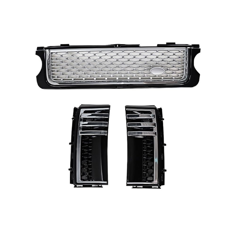 UIBHGVFG Sport Kühlergrill Seite Vent Grille Dekoration Grill Front Stoßstange Grille Mittel Panel Für Range Für Rover Für Vogue L322 2010-2012 Lamellen Kühlergrill von UIBHGVFG