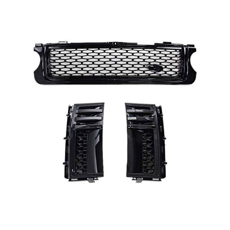 UIBHGVFG Sport Kühlergrill Seite Vent Grille Dekoration Grill Front Stoßstange Grille Mittel Panel Für Range Für Rover Für Vogue L322 2010-2012 Lamellen Kühlergrill von UIBHGVFG