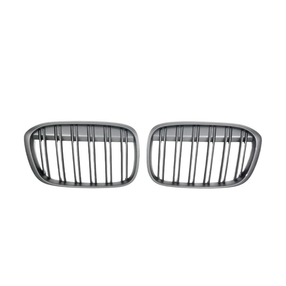 UIBHGVFG Sport Kühlergrill Silberne Frontstoßstangengitter Für X1 F48 F49 2016–2019, Glänzende Obere Gitter Im Double-Line-Stil Lamellen Kühlergrill von UIBHGVFG