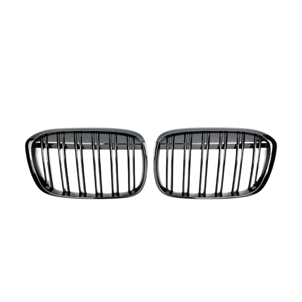 UIBHGVFG Sport Kühlergrill Silberne Frontstoßstangengitter Für X1 F48 F49 2016–2019, Glänzende Obere Gitter Im Double-Line-Stil Lamellen Kühlergrill von UIBHGVFG