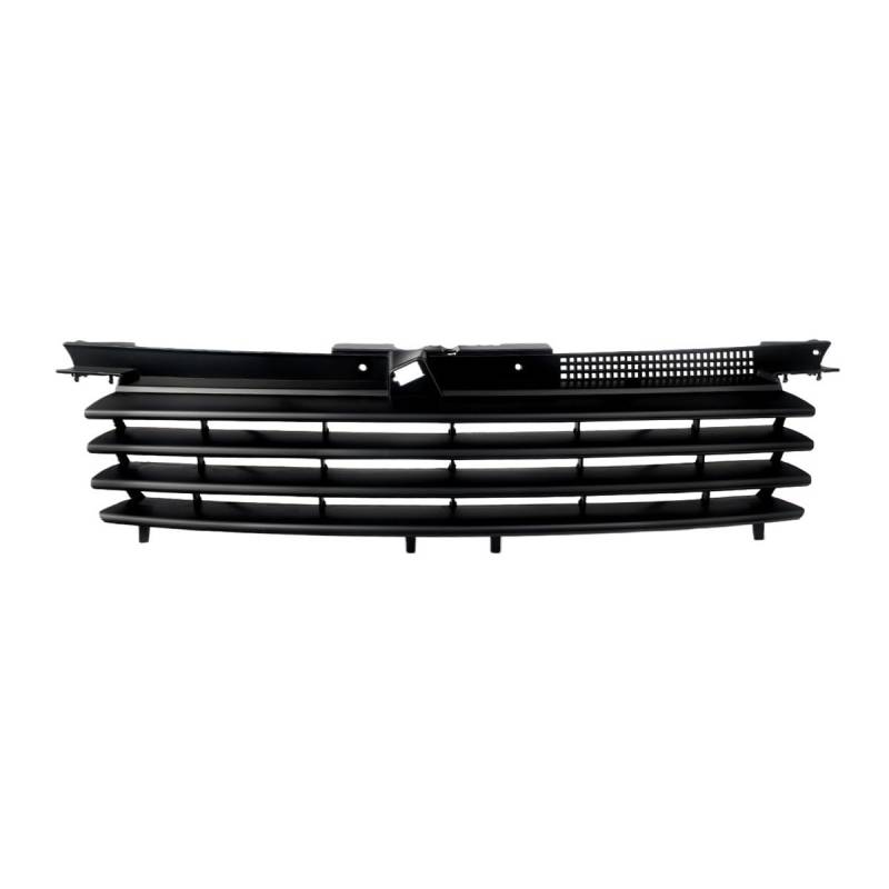 UIBHGVFG Sport Kühlergrill Vorderer Oberer Stoßstangengrill Für Bora MK4 Modelle 1999–2005, Schwarze Auto-Frontstoßstangen-Grillabdeckungen Lamellen Kühlergrill von UIBHGVFG