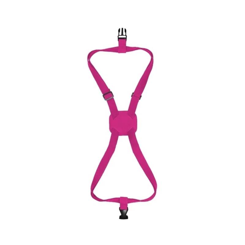 UIJIQX Teleskop-Reisetasche, fester Gürtel, einfarbig, Gepäckbindungsgürtel, verstellbarer elastischer Gurt, Kreuzschnüre für Koffer, fügen Sie eine Tasche hinzu (Hot Pink) von UIJIQX