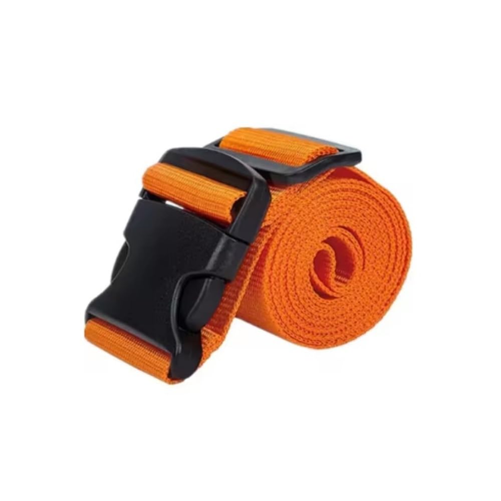 UIJIQX Verstellbarer Gepäckgurt für Reisekoffer, Spanngurt, Gepäck, Reisegurt, Zubehör, Packgurte, 5 x 200 cm (orange) von UIJIQX