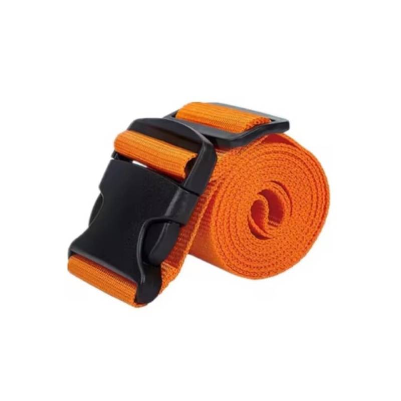 UIJIQX Verstellbarer Gepäckgurt für Reisekoffer, Spanngurt, Gepäck, Reisegurt, Zubehör, Packgurte, 5 x 200 cm (orange) von UIJIQX