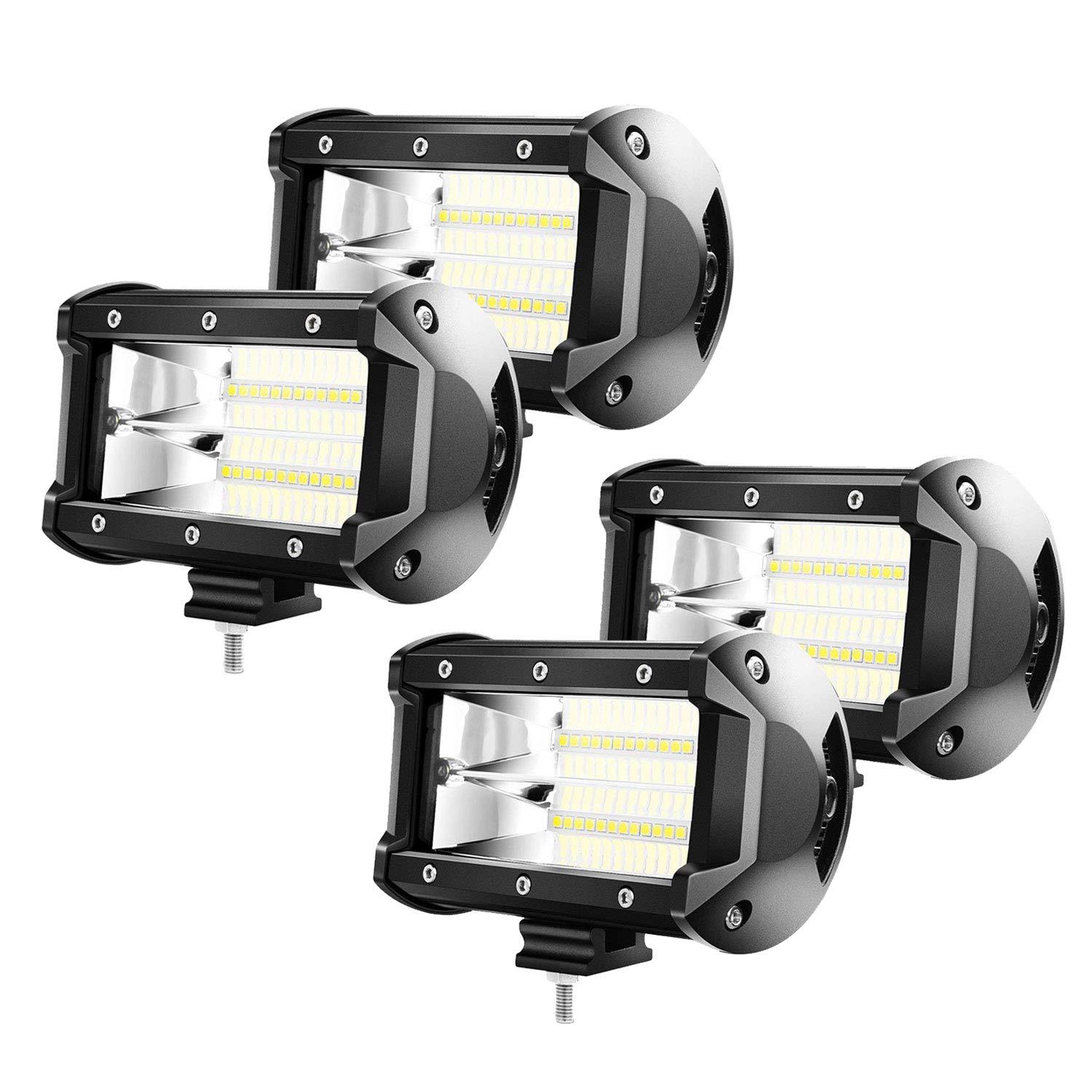 UISEBRT 4 x 72W Zusatzscheinwerfer LED Offroad Scheinwerfer - Arbeitslicht Arbeitsscheinwerfer 21600LM 10-30V 6000K Wasserdicht IP67 （4 x 72W von UISEBRT