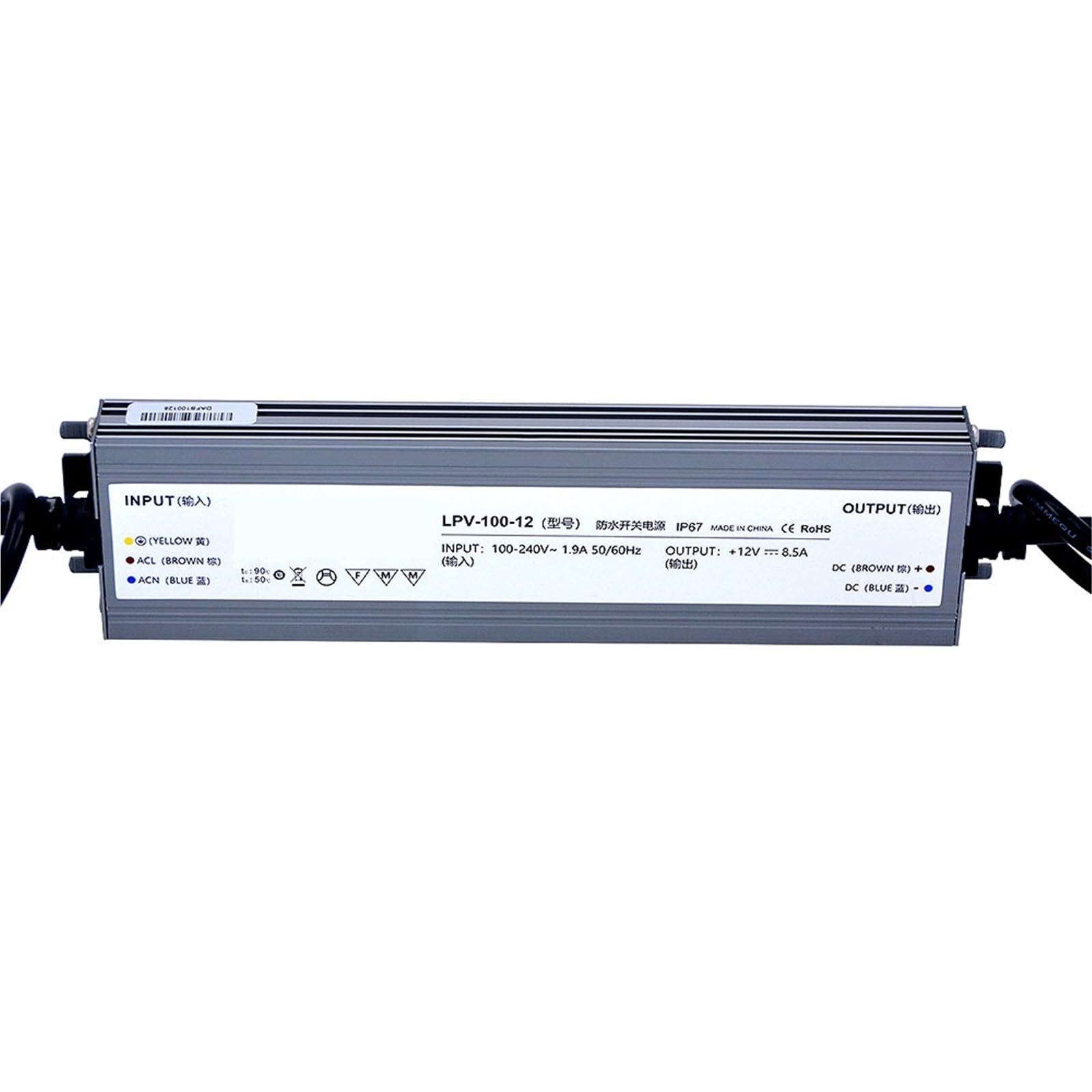 LPV-100-12 100W 12V 8,3A IP67 Schaltnetzteil 1St von UJHANXAT