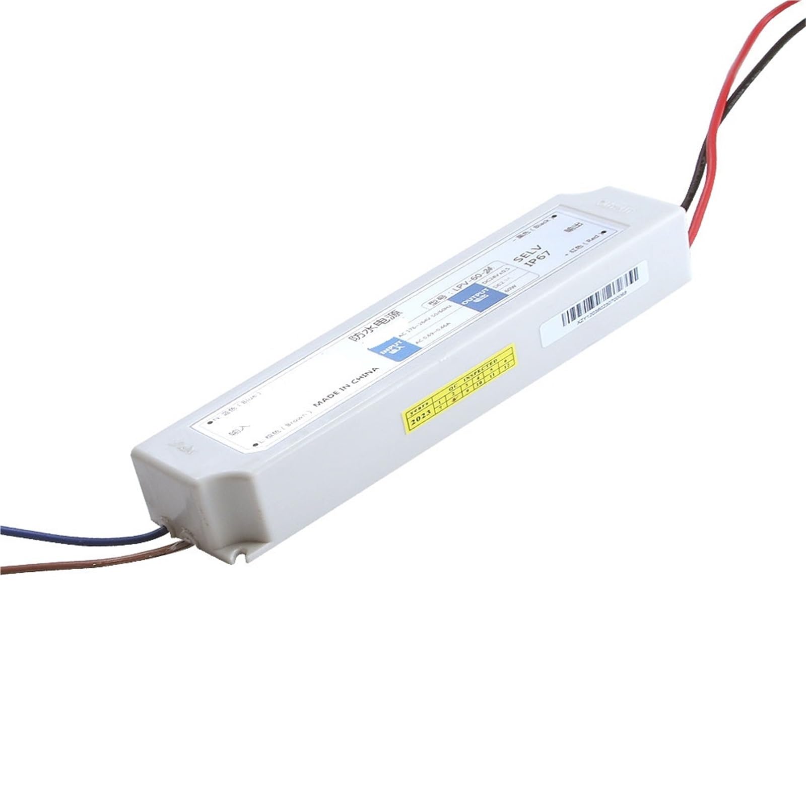 LPV-60-24 60W 24V 2,5A IP67 Kunststoffgehäuse Schaltnetzteil 1St von UJHANXAT