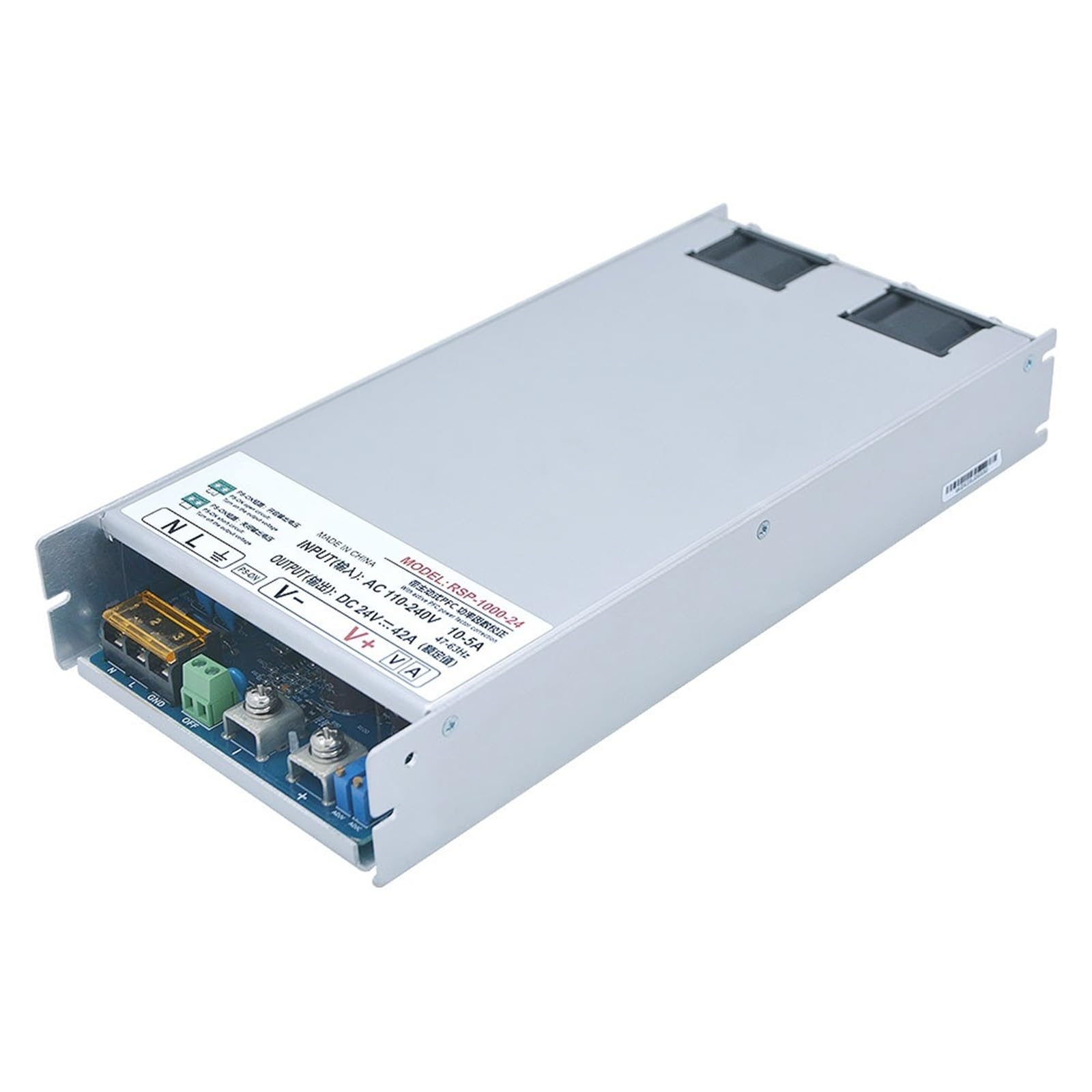 RSP-1000-24 1000 W 24 V 41,7 A automatisches Transferschalter-Netzteil mit 1 Stück von UJHANXAT