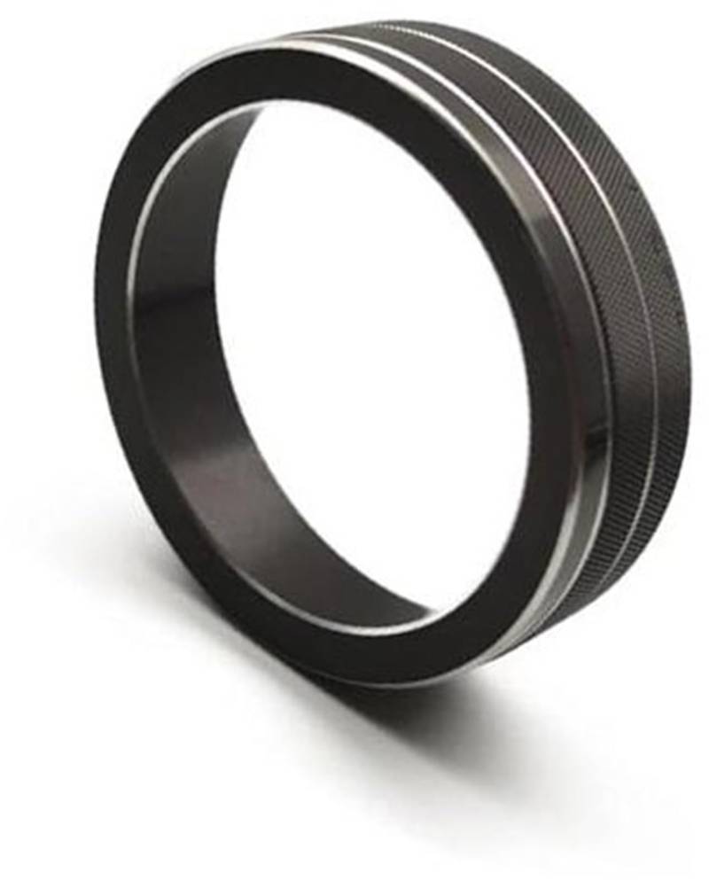 Auto-Knopfaufkleber-Teile, for 5 7 Series 6GT X3 Zierring für den AC-Knopf(Black 2) von UJMOK