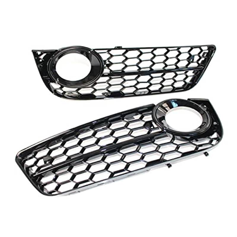 UJMOK Auto Frontstoßstange Nebelscheinwerfer Lampe Gitter Grill Abdeckung Mesh Honeycomb Hex, für, A5 Coupe/Sportback 2008-2011 Cabriolet 2010-2011 Front Nebelscheinwerfer Gitter von UJMOK