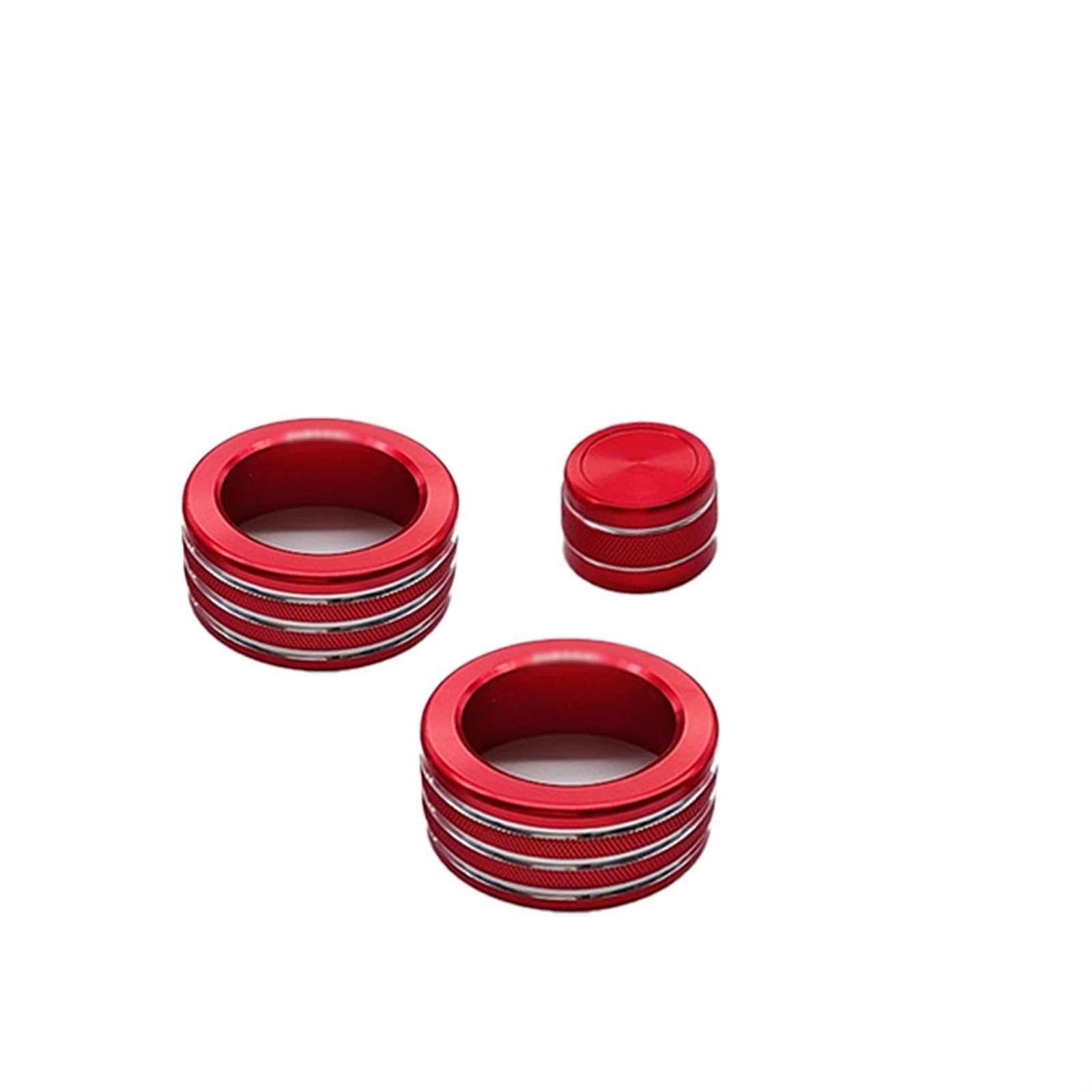 for BMW, X1 E84 3er E90 E91 E92 E93 Auto-Innenklimaknopf Audio-Lautstärkeregler-Knopf Dekoration Ringabdeckung Bedienknopf-Abdeckring(Red,for 3 Series 2005-12) von UJMOK