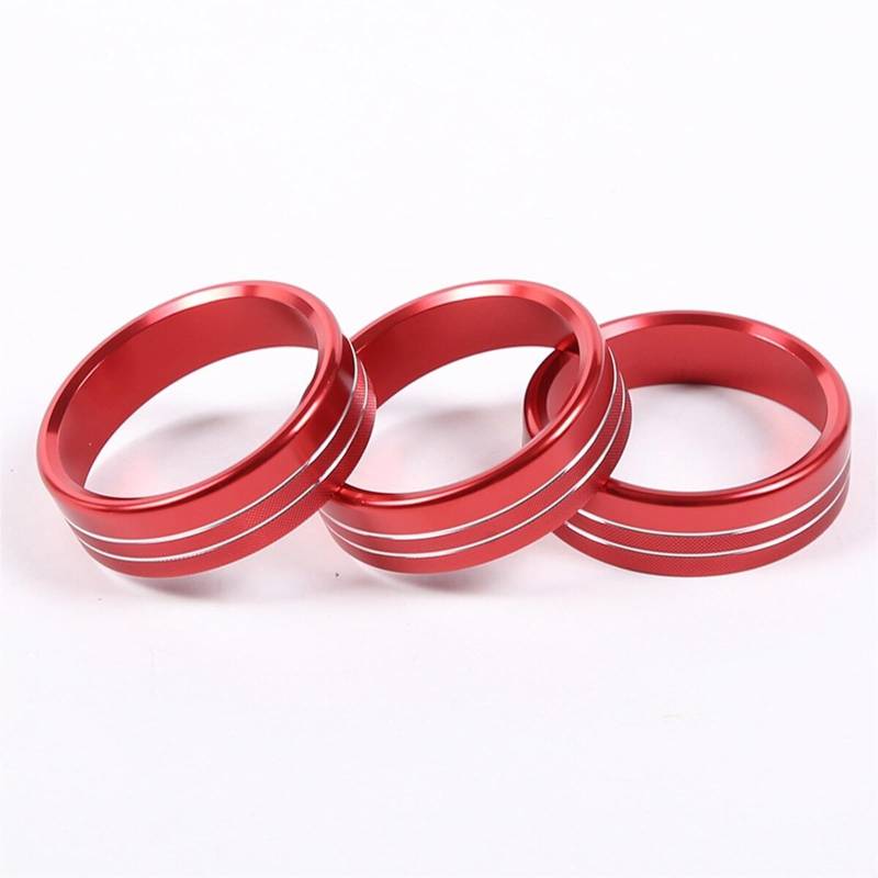 for Toyota, 86, for Subaru, BRZ 2022 Aluminiumlegierung Auto Zentrale Steuerung Klimaanlage Knopf Zierring Abdeckung Innenzubehör Bedienknopf-Abdeckring(Red) von UJMOK