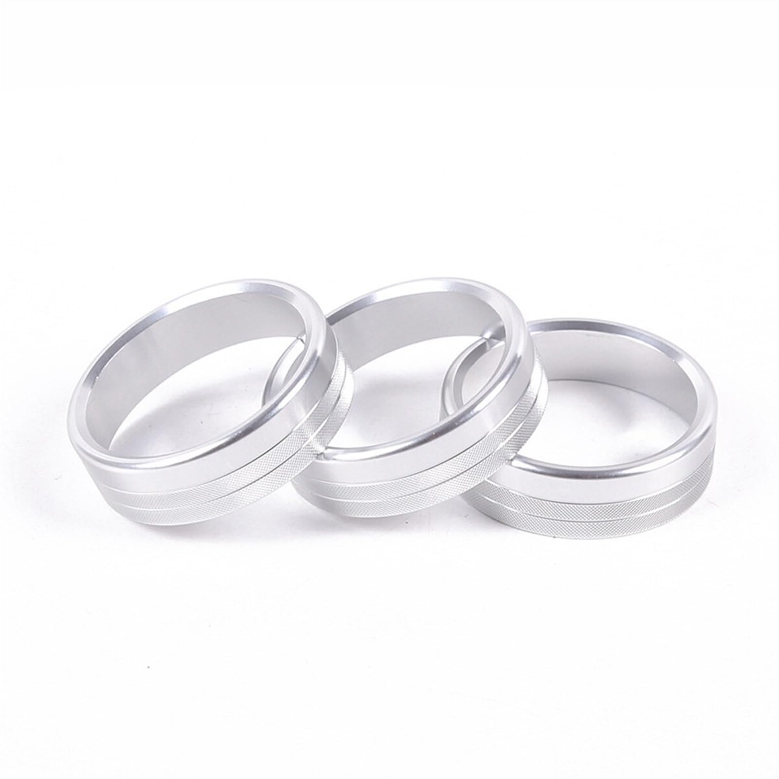 for Toyota, 86, for Subaru, BRZ 2022 Aluminiumlegierung Auto Zentrale Steuerung Klimaanlage Knopf Zierring Abdeckung Innenzubehör Bedienknopf-Abdeckring(Silver) von UJMOK