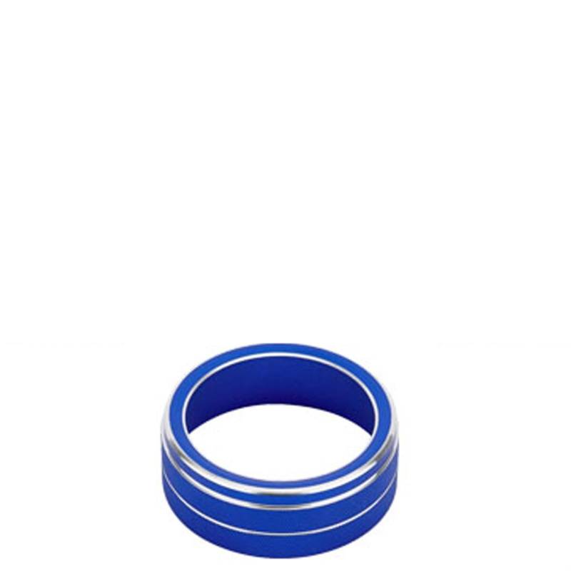 for Volvo, S60 V60 XC60 S60 XC90, Aluminiumlegierung, Auto-Innenklimaanlage, Luftvolumen, automatische Einstellung, Knopf, Knopf, Abdeckring Bedienknopf-Abdeckring(Model 2 Blue) von UJMOK