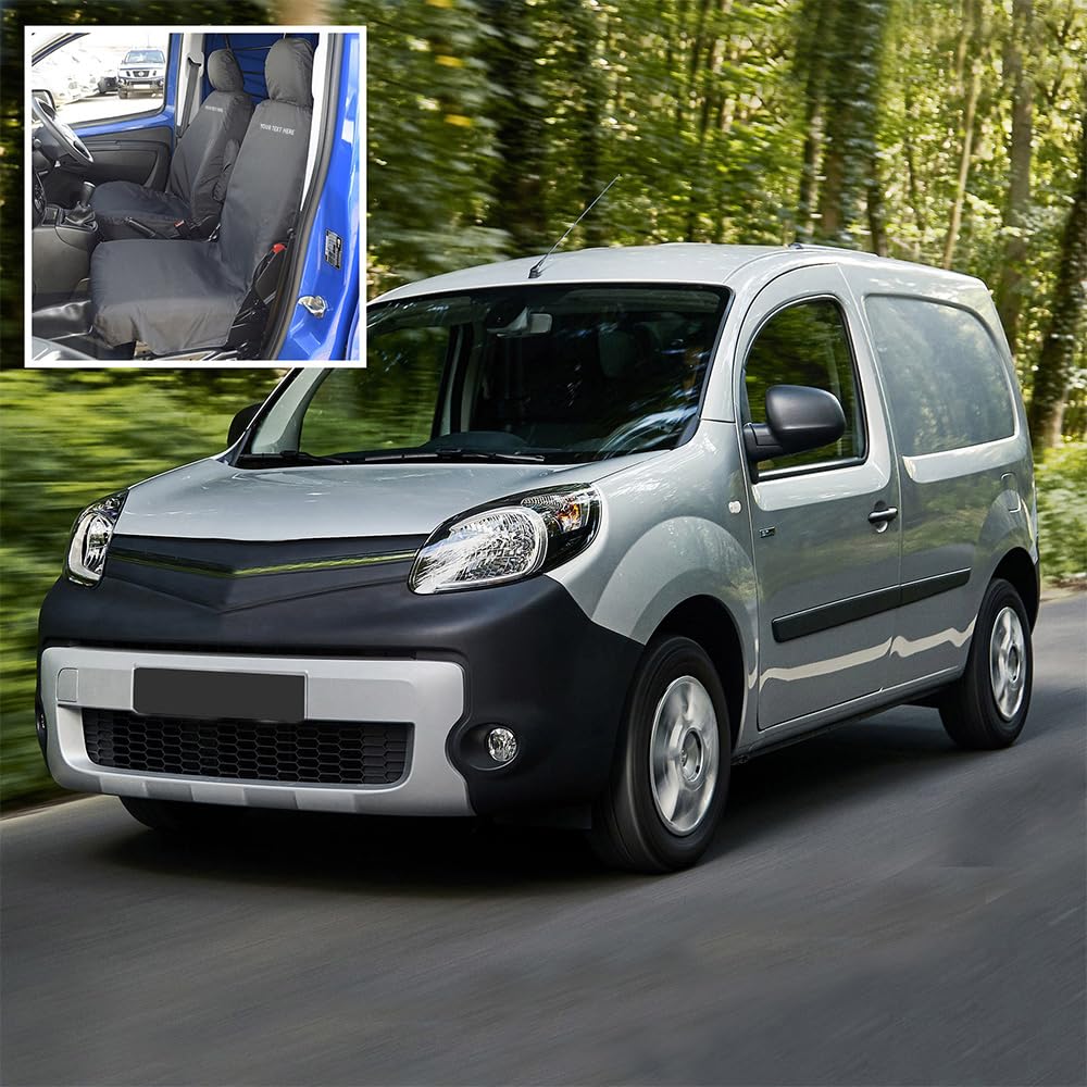 UK Custom Covers Passend für Renault Kangoo Sitzbezüge (ab 2008) Inc. Stickerei vorne, wasserdicht, einfach anzubringen von UK Custom Covers