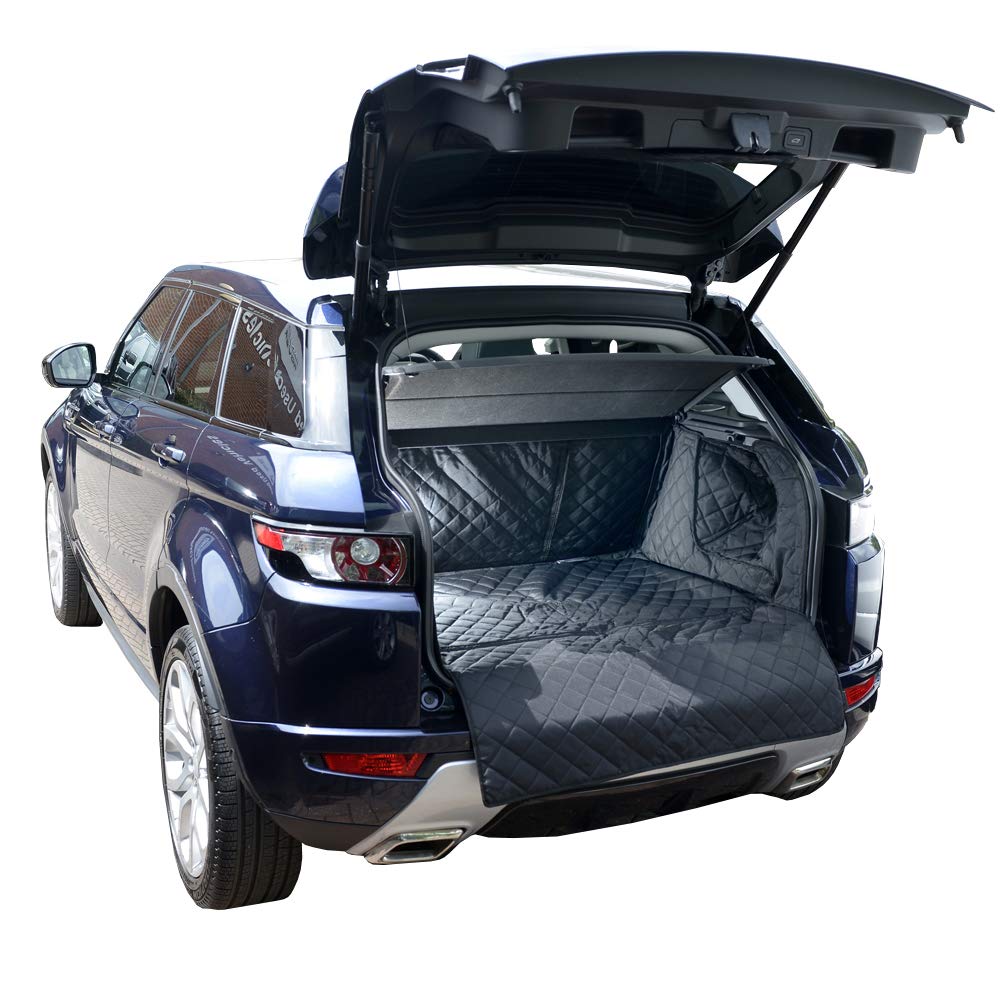 UK Custom Covers QBL219B-EM Kofferraumwanne, kompatibel mit Range Rover Evoque (2011–2019), maßgeschneiderte, wasserdichte, gesteppte Kofferraumwanne, Schwarz von UK Custom Covers