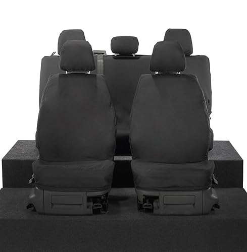 UK Custom Covers Trade127B-128B Sitzbezüge für Vorder- und Rücksitze, passend für VW Amarok (2011–2023), Schwarz von UK Custom Covers