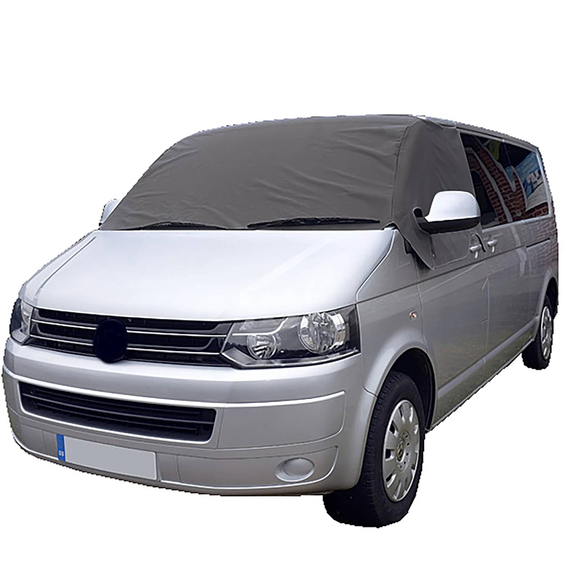 UK Custom Covers VW T5 Caravelle Scheibenfolie mit Augen Frontscheibenabdeckung (dunkelgrau, Bildschirmwickelstil: einfarbig) von UK Custom Covers