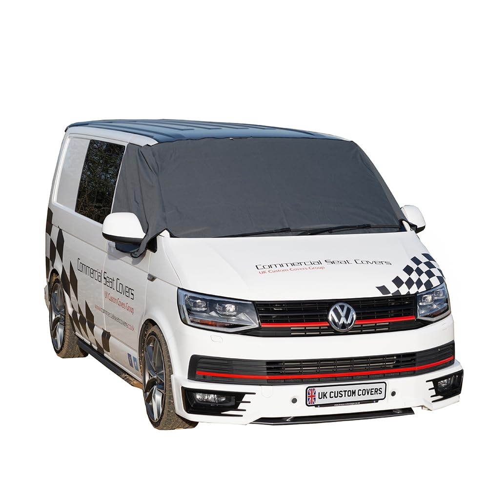 UK Custom Covers VW T6 Caravelle Screen Wrap mit Augen (ab 2015) Frontscheibenabdeckung (dunkelgrau, Bildschirmwickel-Stil: einfarbig) von UK Custom Covers