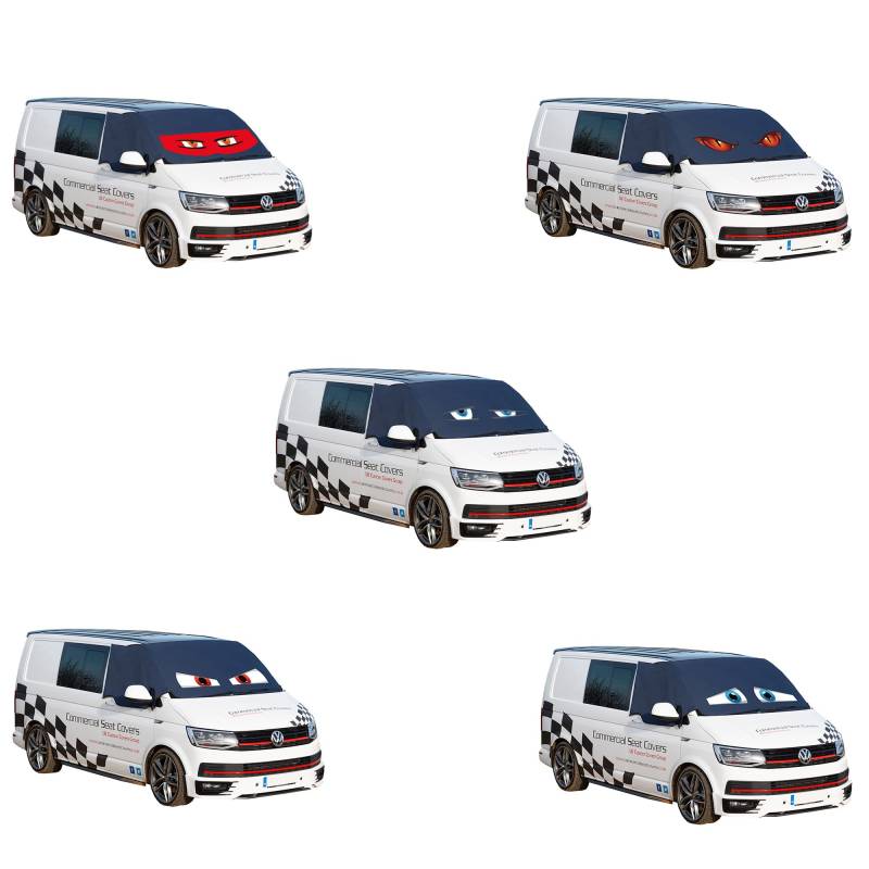 UK Custom Covers VW T6 Caravelle Windschutzscheibenabdeckung mit Augen (ab 2015) von UK Custom Covers